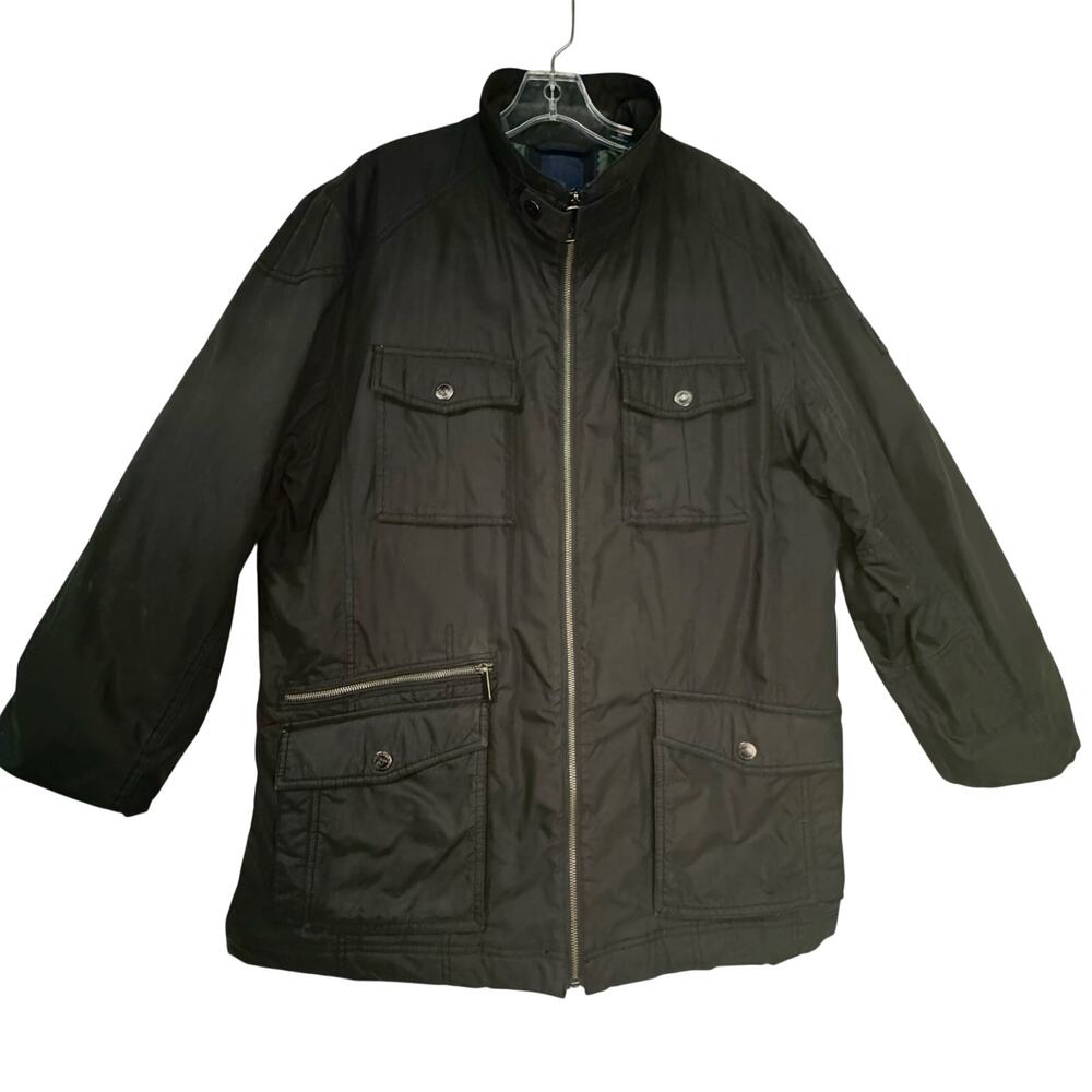 Rover & Lakes  Zip-Up Patch Pockets Cotton Jacket Men's 56 (US XL) Green Black